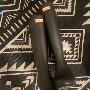 Matte Black Hunter Tall Boots